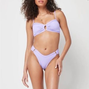 L SPACE NWT Ribbed Anna Bikini Set